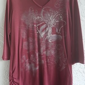 Christopher & Banks Rich Burgundy Knit Top